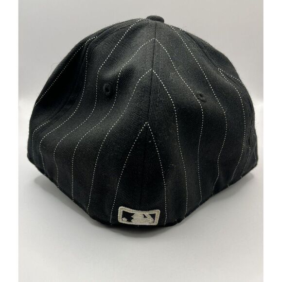 St Louis Cardinals Hat Cap Fitted 7 1/4 New Era 59fifty Pinstripe Black MLB Mens - Picture 3 of 6